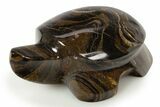 Polished Carved Stromatolite (Greysonia) Turtle - Bolivia #308664-1